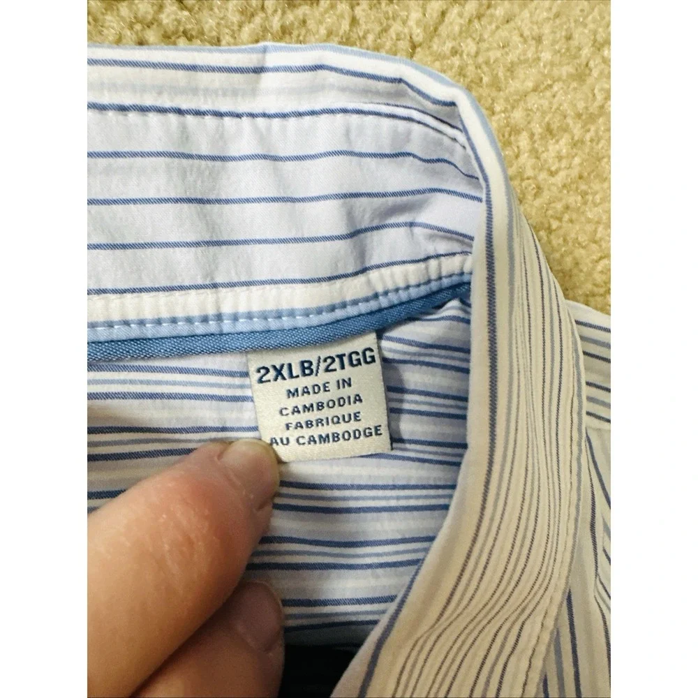 Tommy Bahama Shirt Mens Large Blue‎ Siesta Key Performance Marlin Stretch